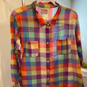 Old Navy plaid button down